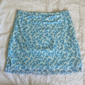 Blue butterfly skirt